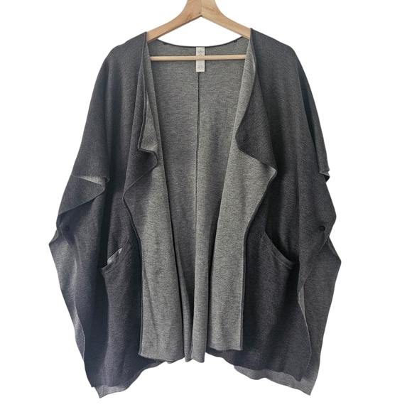 Lululemon After Asana Wrap Gray Reversible Cardigan Sweater Size OS - Picture 2 of 11